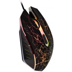 Мышь Intro MG610 игровая проводная 1200-3600dpi черная с ковриком