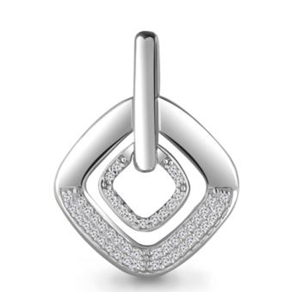 Подвеска из серебра с фианитами