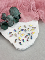 Наветт Navette 10*5 мм, Crystal Ab