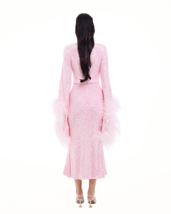 Платье Sativa (Сатива) пайеточное розовое