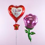 Шар (32''/81 см) Фигура, Роза, Розовый, 1 шт.