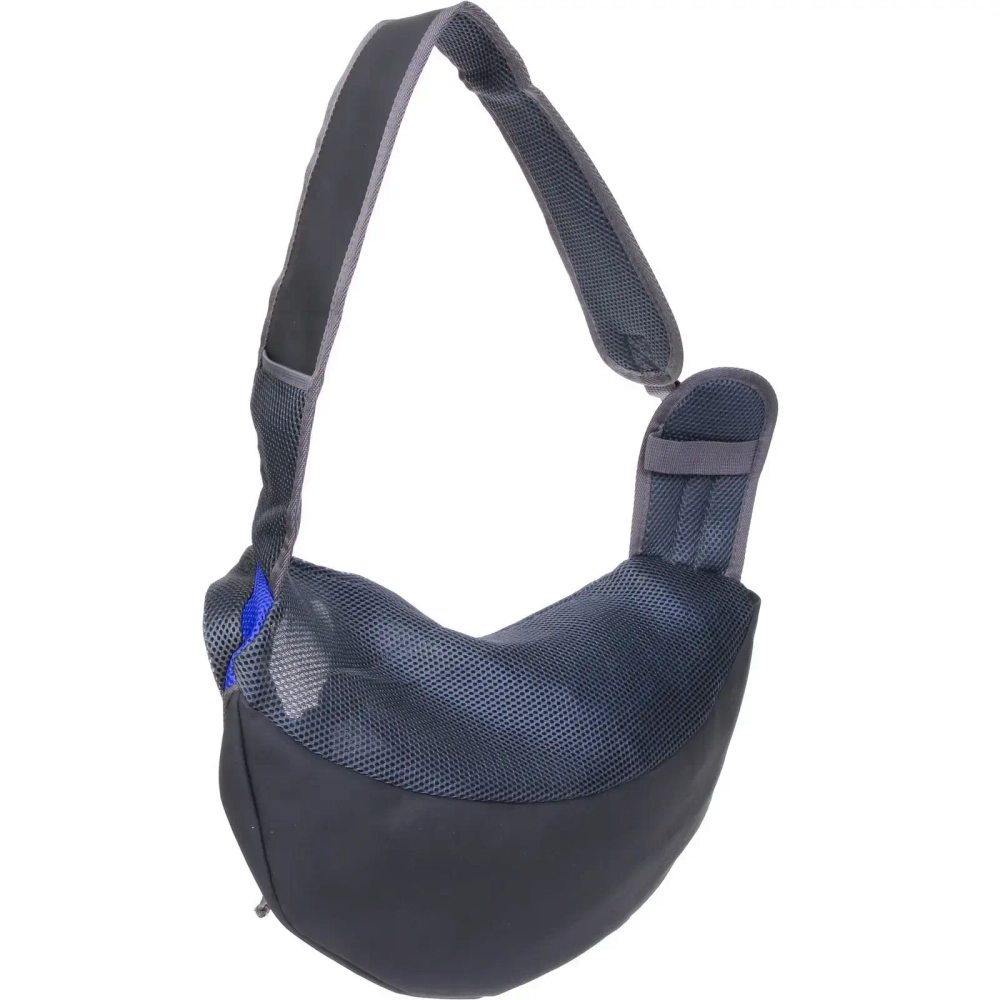 Сумка - переноска для животных через плечо «ЛЮБИМЫЙ БРО, цвет синий, 45*13см (Лейбл)