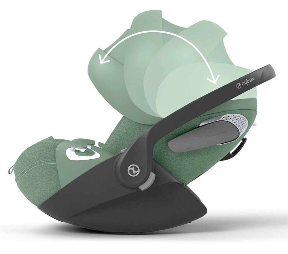 Коляска 3 в 1 Cybex Priam IV Rosegold complete и автокресло Cloud T i-Size Leaf Green Plus Mirage Grey