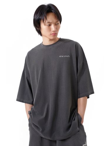 Графитовая оверсайз футболка с логотипом