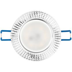 Встраиваемый светильник алюминиевый ЭРА KL32 AL/SL/1 MR16 12V 50W серебро | Алюминиевые встраиваемые светильники