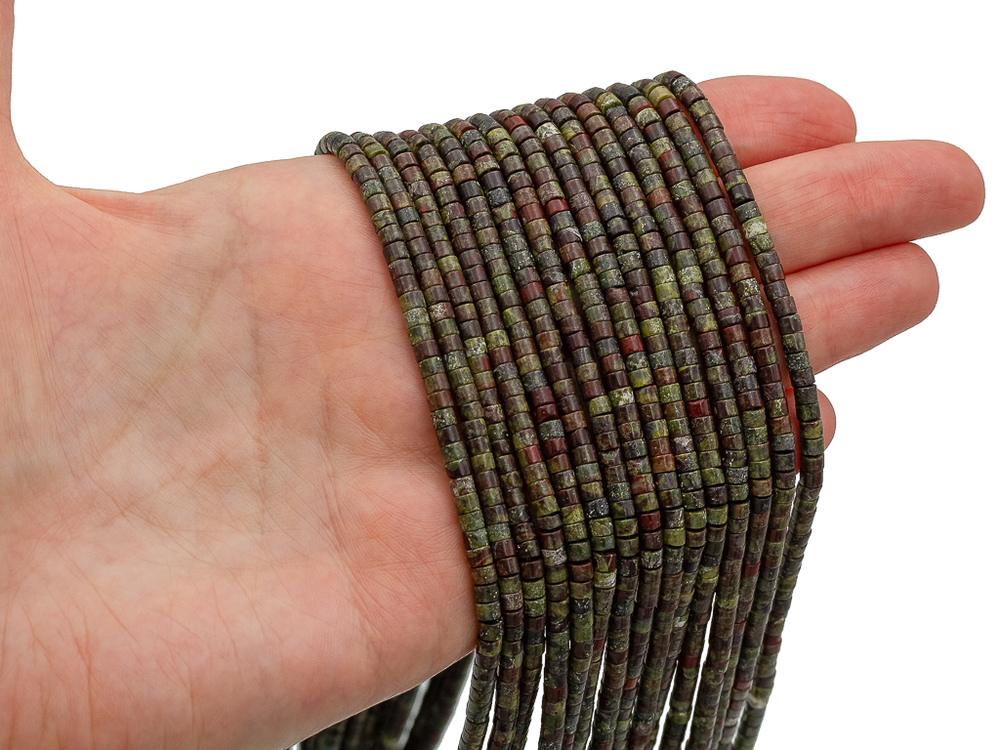 Нить бусин из яшмы 3,3мм ("таблетка")