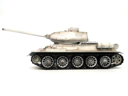 Радиоуправляемый танк Taigen T34-85 1/16 зимний с инфракрасной пушкой и звуковыми эффектами, 2.4G V3, для танкового боя