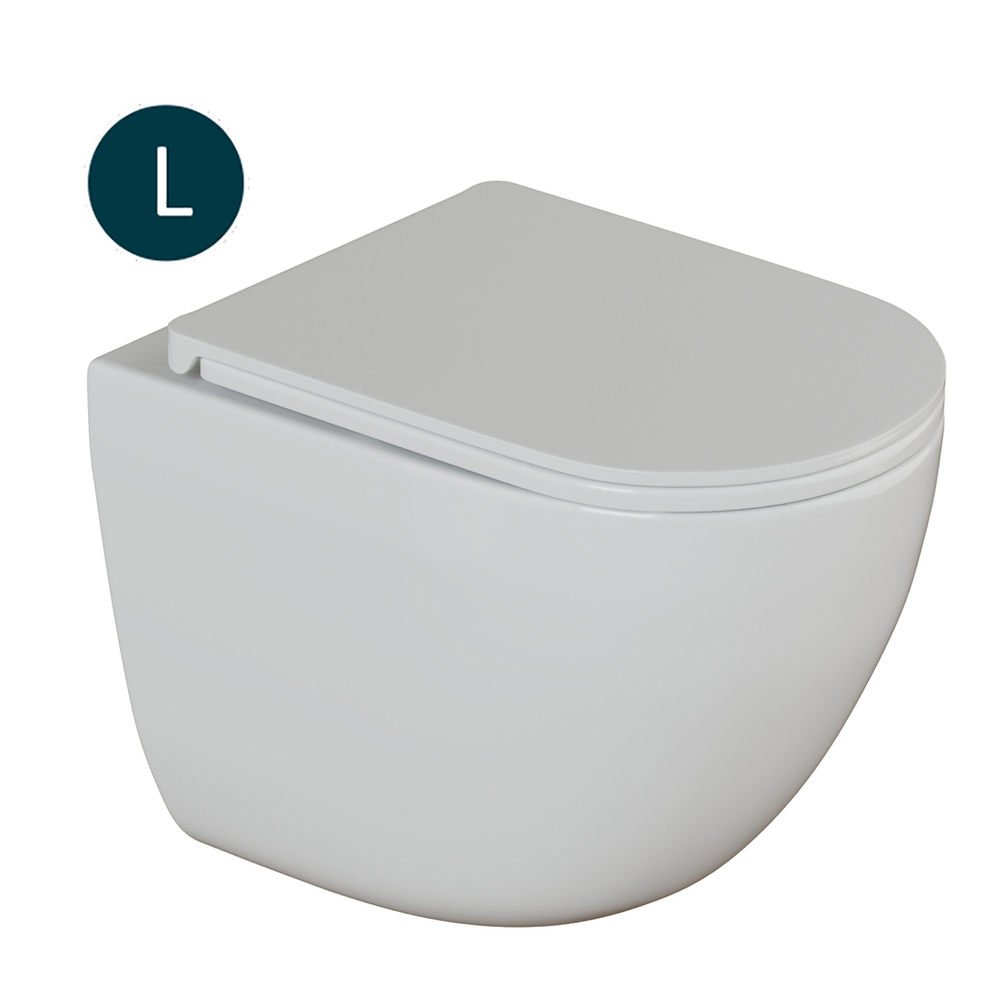 Унитаз подвесной безободковый WAVE SUNSET Tornado3.0, сид. дюропласт, м/л, быстр, БЕЛЫЙ глянец (L)