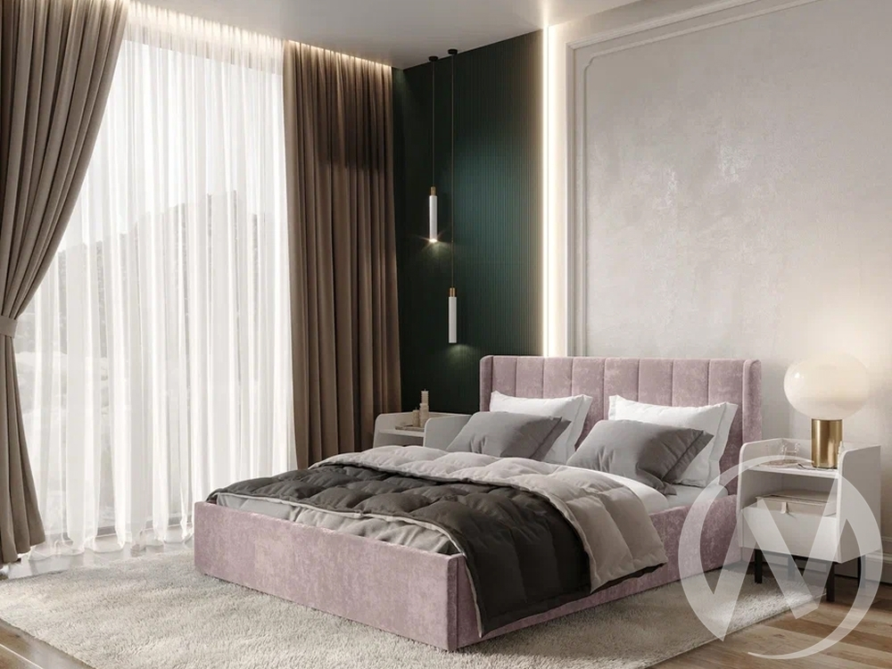 Кровать 1;4 КР-13 Версаль (шарли пинк)