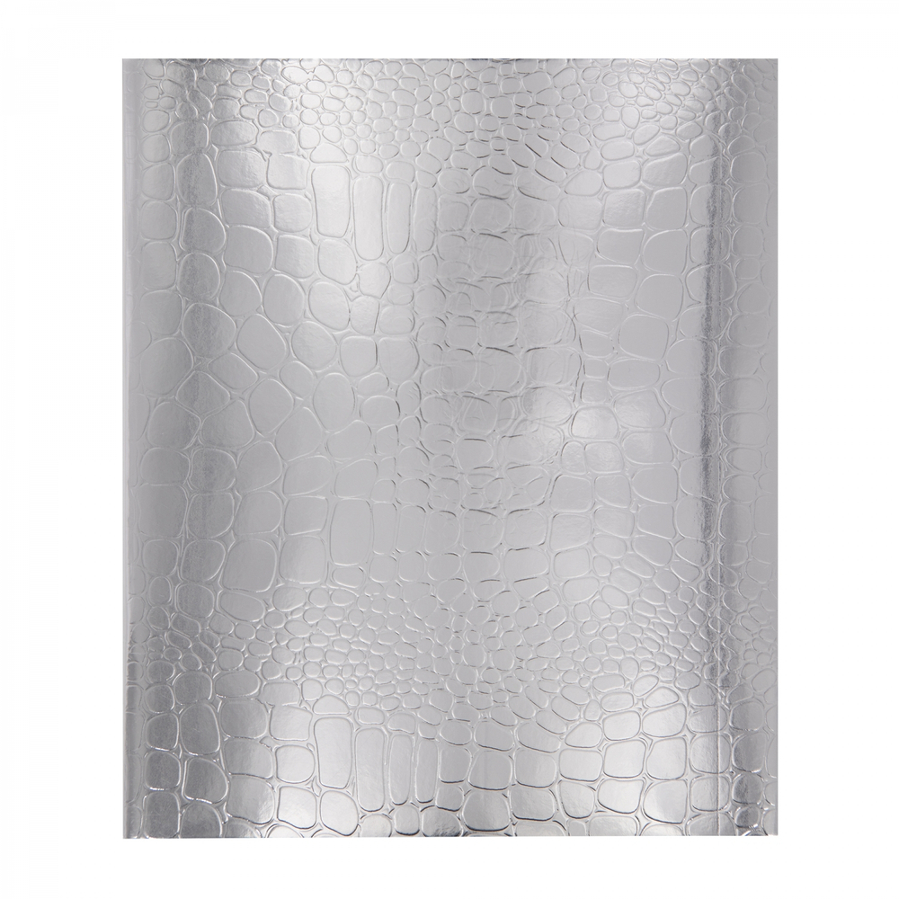 Тетрадь 48л., А5, клетка, Alingar "Silver Croco metallic", скрепка, дизайнерский картон, тиснение, блок офсет, 100% белизна
