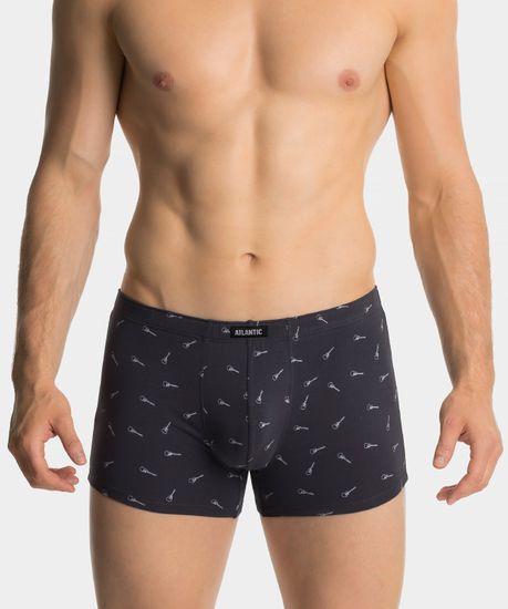 Трусы мужские боксеры (3шт), Atlantic 3MH-156, графитовый + изумрудный + темно-синий