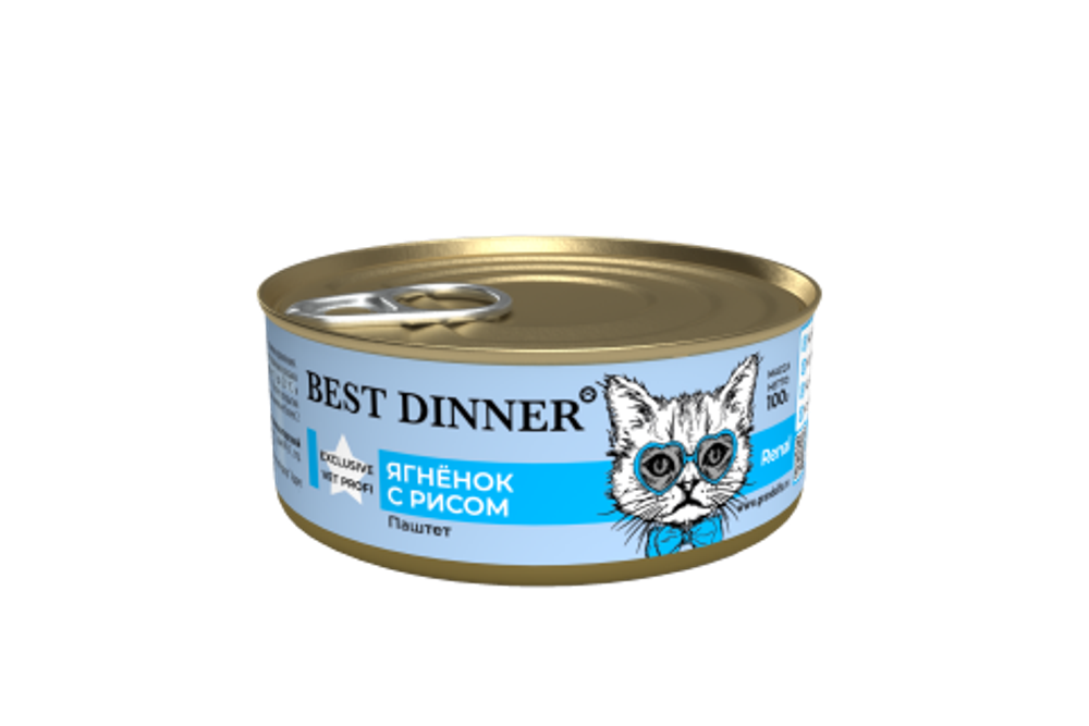 Best Dinner Эксклюзив Vet Profi для кошек - Конс  Renal &quot;Ягненок с рисом&quot; Exclusive VET PROFI - 100