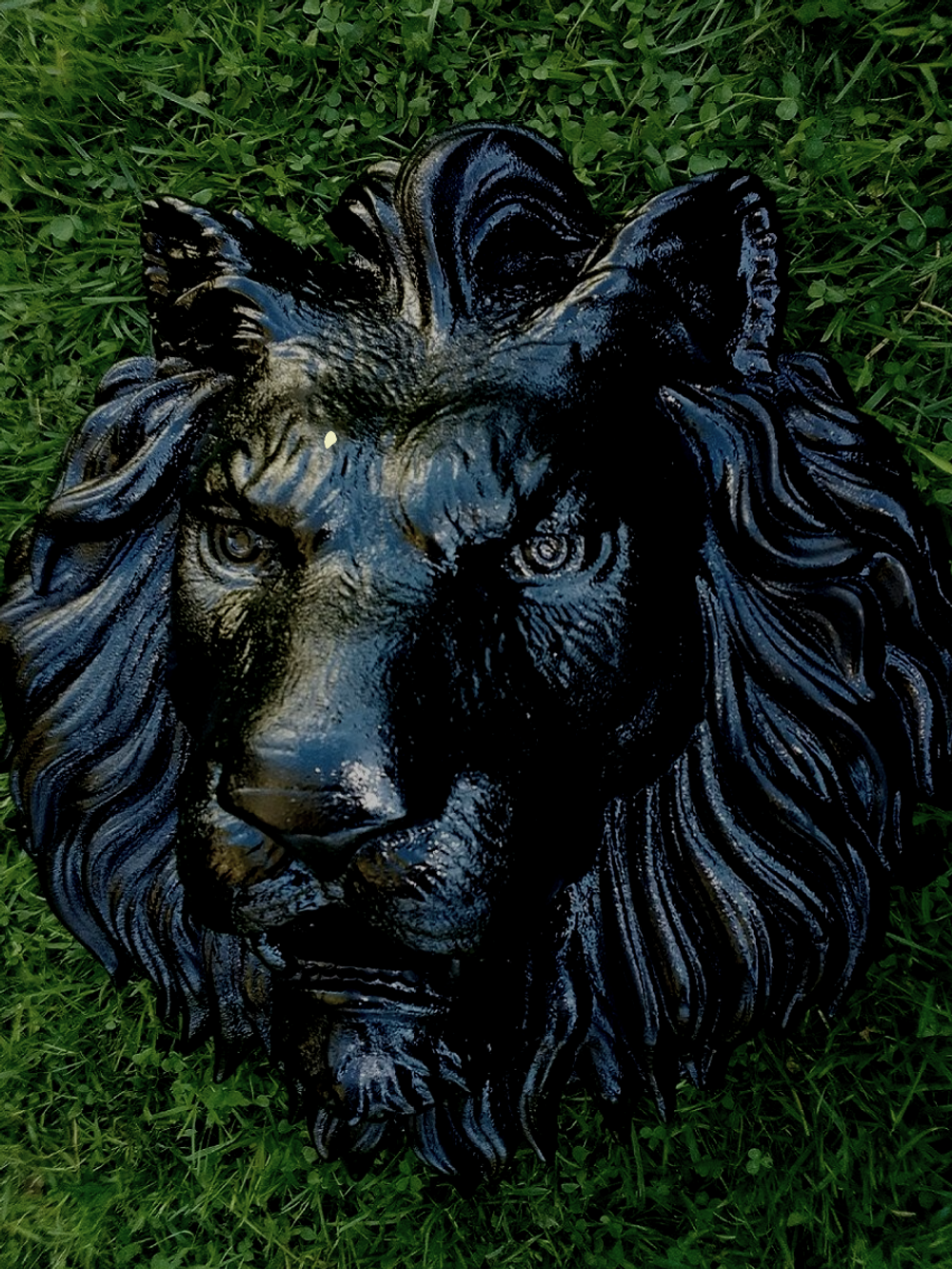 Кованый элемент Лев литой, черный 45х42 (15 см), вес 7 кг. Ручная работа