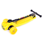 Самокат 3-х колесный, свет, звук, 02Б (желтый)