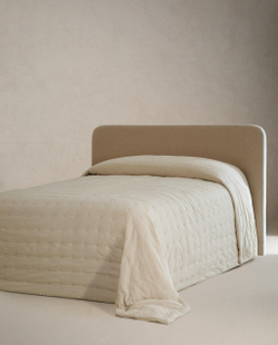 Zara Home покрывало из льна, горчичный, в клетку
