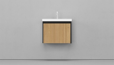 Тумба подвесная VELVEX Klaufs 60.1Y-617.217 с раковиной Cersanit COMO 60