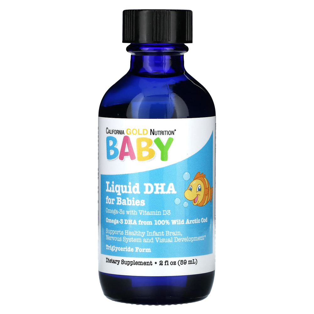 California Gold Nutrition, Baby, ДГК для детей, омега-3 кислоты с витамином D3 и ЭПК, 59 мл (2 жидк. унции)