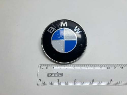 BMW (малый) / Логотип (шильдик, надпись, эмблема) "BMW" для крышки багажника / решетки радиатора / капота (1 шт.)