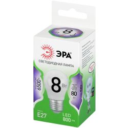 Лампа светодиодная ЭРА GREEN LINE LED P45-8W-865-E27 GL 8Вт шар холодный свет E27 | Лампы cветодиодные Шар (G/P)