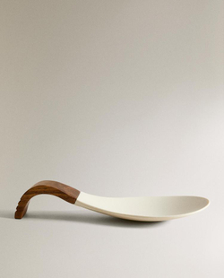 ZARA HOME ПОДСТАВКА ПОД ЛОЖКУ ИЗ СИЛИКОНА, КРЕМОВЫЙ