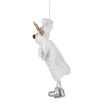 Подвеска "Олененок - Милые ботиночки" 27 см, Белый (Серпантин)