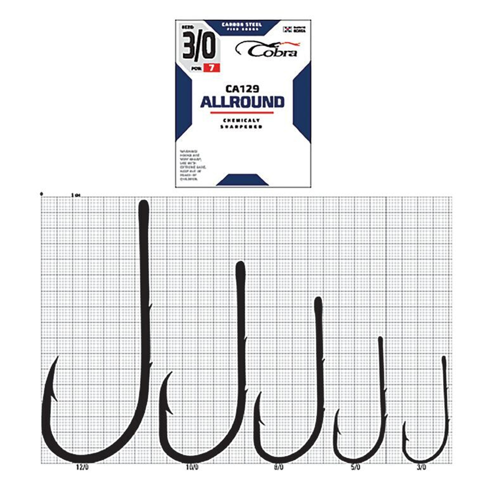 Крючки Cobra Allround BAITHOLDER сер. CA129 разм. K010/0 2шт.