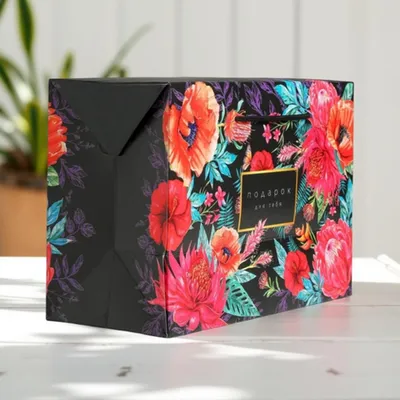 Фотография Пакет-коробка «От всей души» / 28×20×13 см купить в магазине Афлора