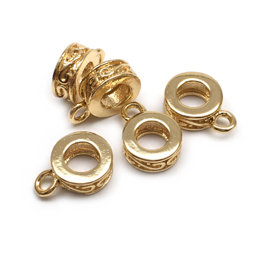 Бейл с узором 10х8х3 мм, позолота