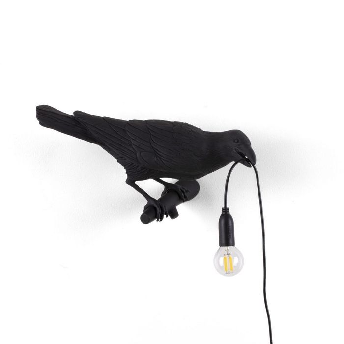 Настенный светильник Seletti Bird Lamp Black Looking Right 14738