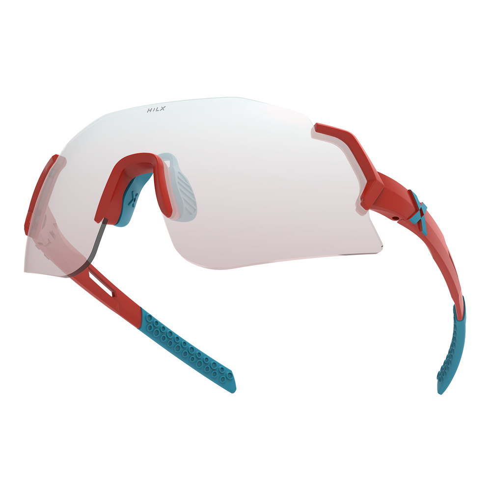 HILX Savage 2.0 / Shiny Red Blue / Photochromic Red Mirror Lens