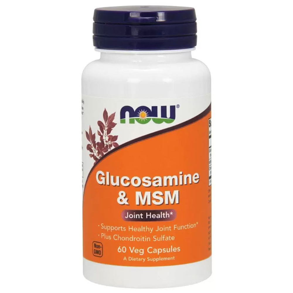 NOW Glucosamine & MSM 750/250 мг. (60 капс.)