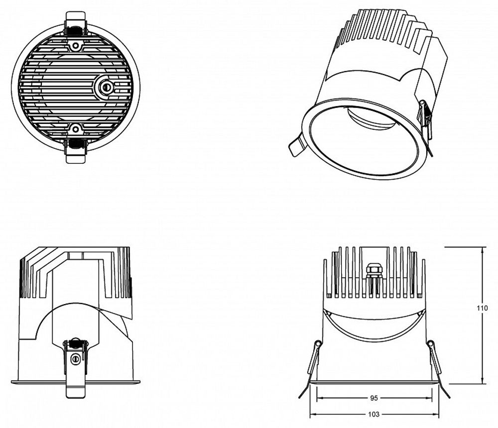 Встраиваемый светильник Fiberli 1005 12130605