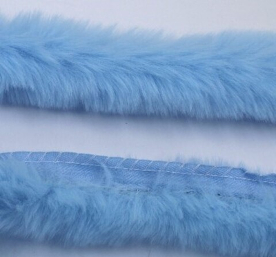 Кант меховой, ш. 4 см (1,5/2,5см), голубой