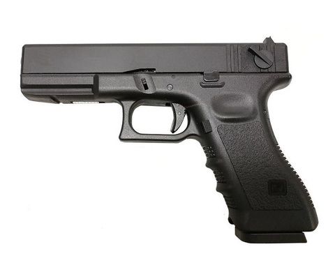 Страйкбольный пистолет Glock G18, Грин-газ, черный (KJW)