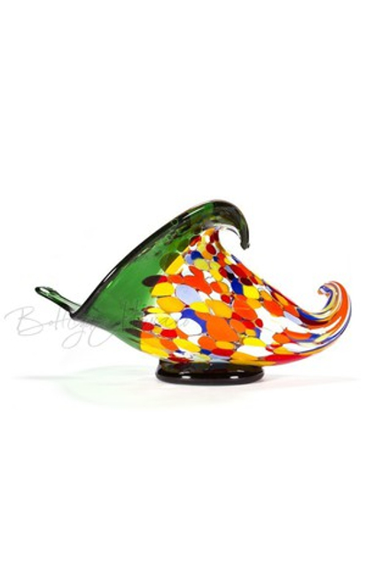 Ваза из муранского стекла светло-зеленая