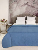 Покрывало на кровать, стеганое, поплин с размерами 215х220