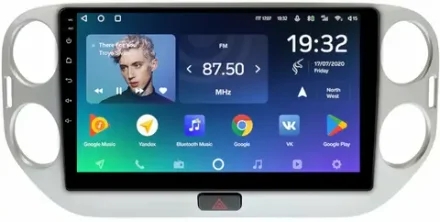 Магнитола для Volkswagen Tiguan 1 2007-2016, Golf Plus (рамка 10 серебро, любая кнопка) - Teyes SPRO+ Android 10, ТОП процессор, 4-32, SIM-слот