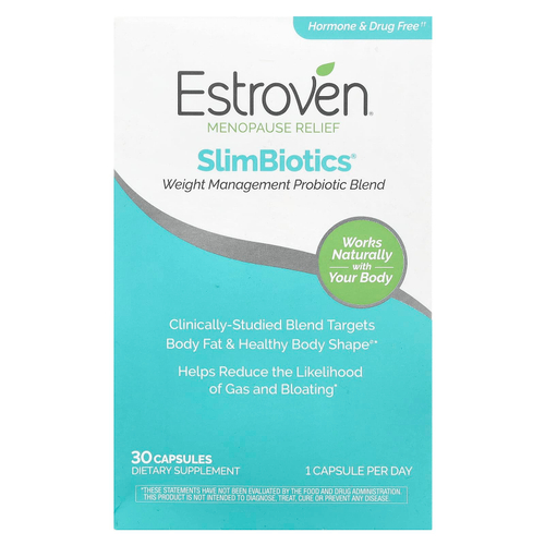 Estroven, Menopause Relief, смесь пробиотиков SlimBiotics® для контроля веса, 30 капсул