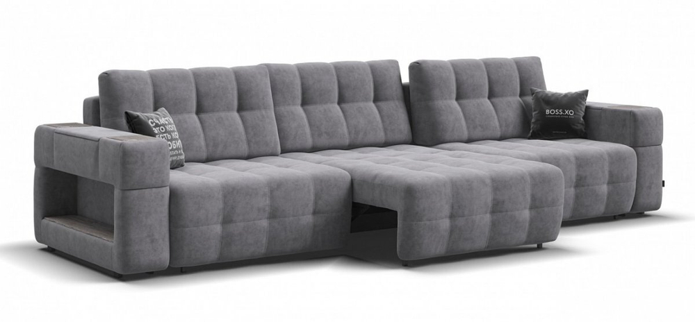 Диван BOSS.XO MAX Велюр Royal агат / WOOD Rock