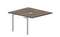 Составной стол на 2 рабочих места 118х136,6х75см (2 эргономичных выреза) - приставной элемент