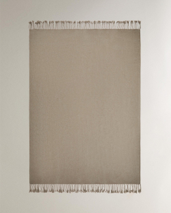 Zara Home плед из полиэстера, коричневый, 140x190 см · 2361/004