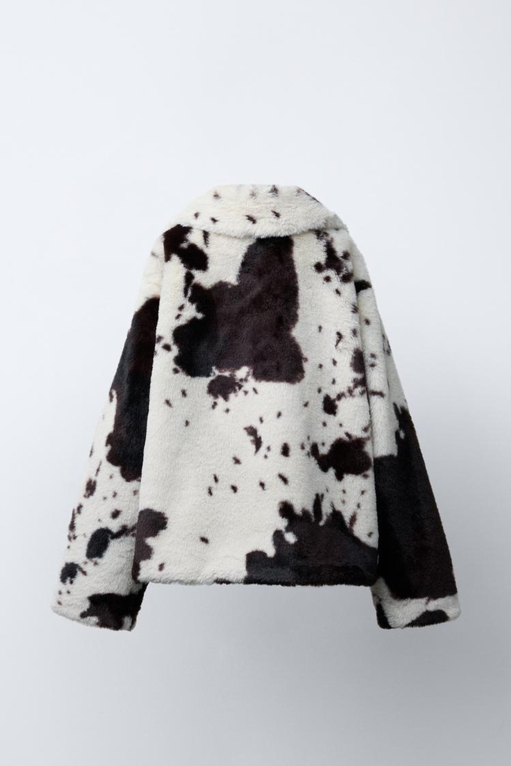 ZARA КУРТКА ИЗ ИСКУССТВЕННОГО МЕХА С ПРИНТОМ, РАЗНОЦВЕТНЫЙ