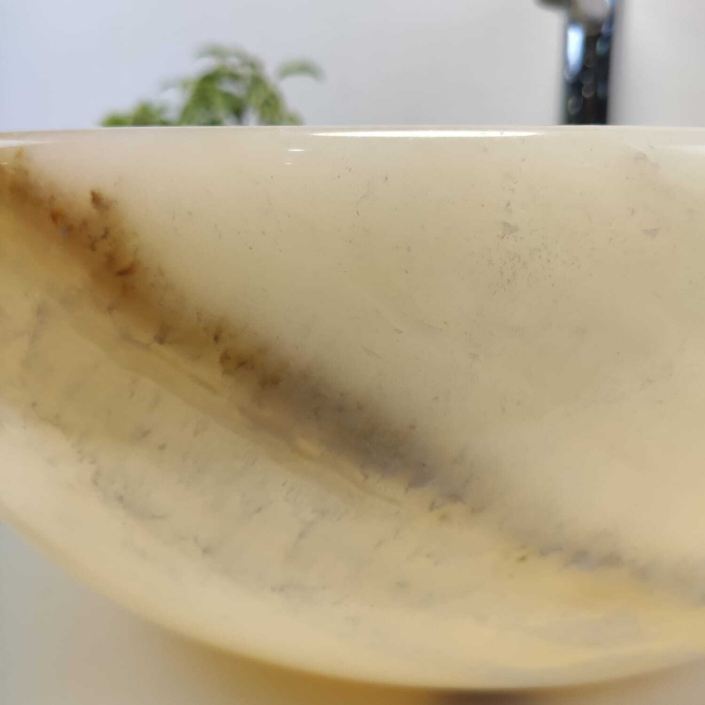Раковина из оникса Bowl Yellow TinLip BO-60982 45*45*17