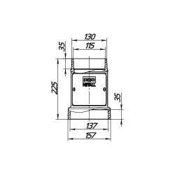 Стартовый дымоход 115-136 с шибером