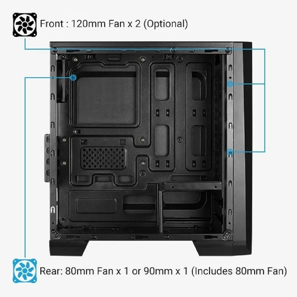 MiniTower AeroCool Cylon Mini White ( mATX, Window , без БП )"[59266]
