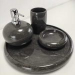 Набор из мрамора 4 предм Mountain Set Black NM-7184 круг