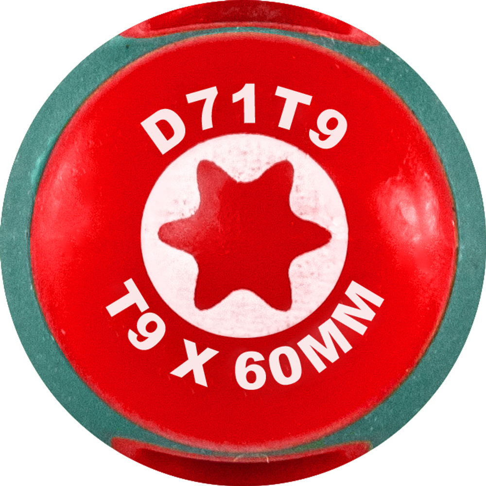 D71T9 Отвертка стержневая TORX® ANTI-SLIP GRIP, T9x60