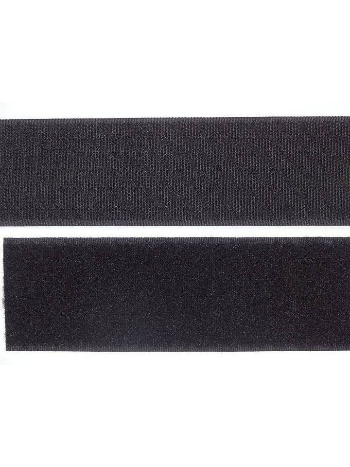 Лента контактная (липучка) черная большая