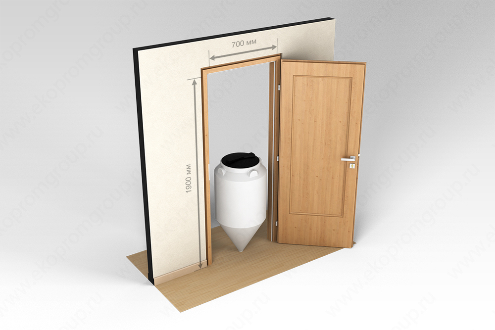 Ёмкость пластиковая пищевая ЭкоПром ФМ 120 л. конусная (50x50x103см;черный) - арт.555374