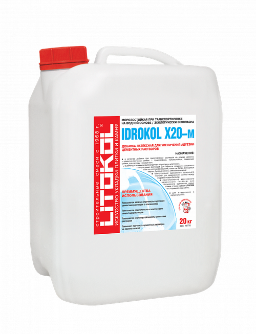 LITOKOL Добавка латексная для цементных растворов IDROCOL X20-м / ИДРОКОЛ, канистра 20 кг